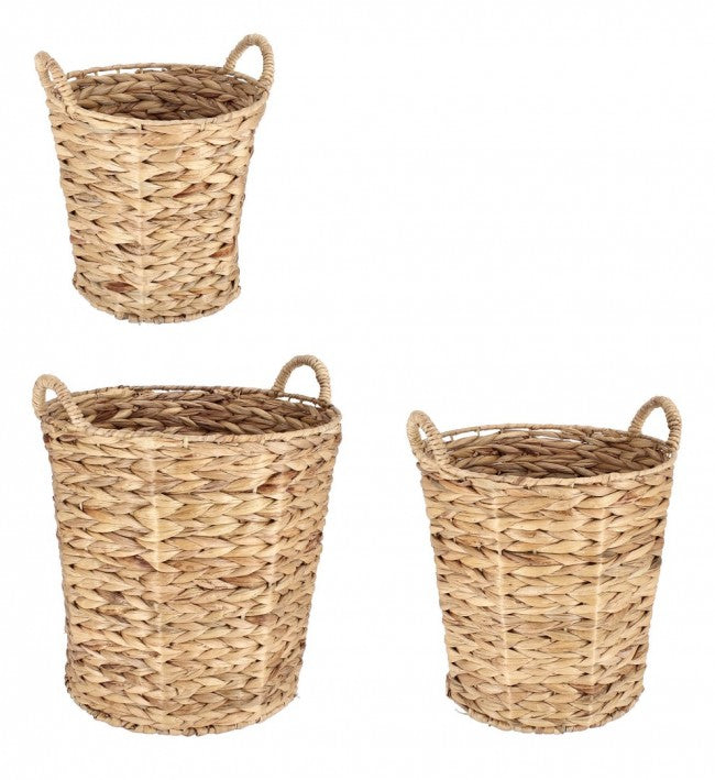 2x Cesta 25x25h, 30x30h, 35x35h in materiale naturale