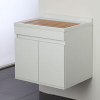 Lavatoio a sospensione a due ante Bianco 60x50x h61 cm