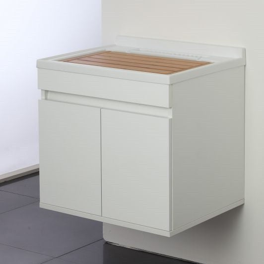 Lavatoio a sospensione a due ante Bianco 60x50x h61 cm