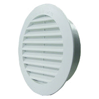 Griglia aerazione 8 cm in ABS bianco da incasso