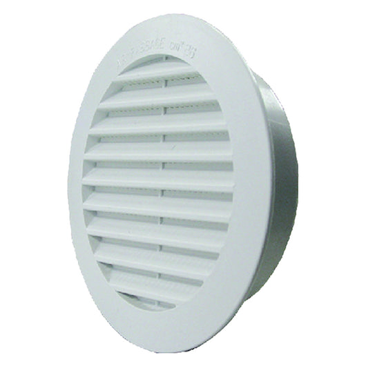 Griglia aerazione 8 cm in ABS bianco da incasso