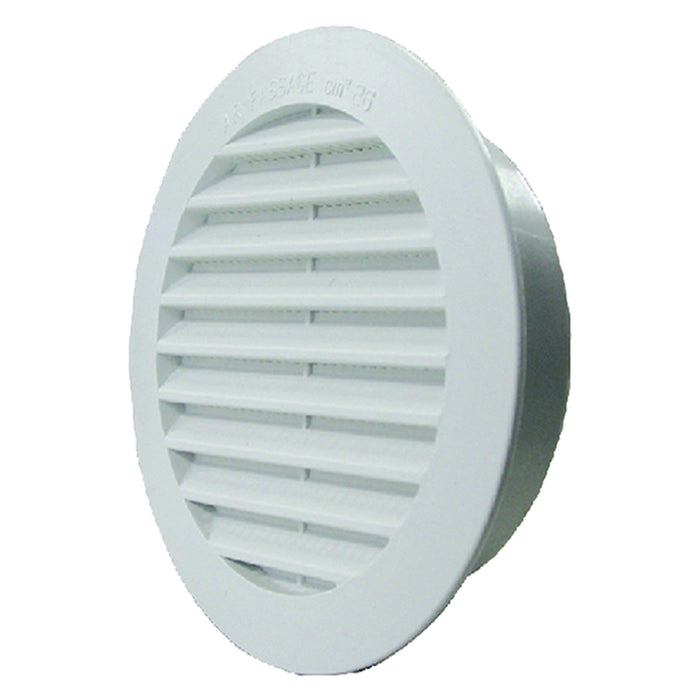 Griglia aerazione 8 cm in ABS bianco da incasso