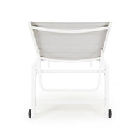 Lettino alto in alluminio con ruote Hilde bianco