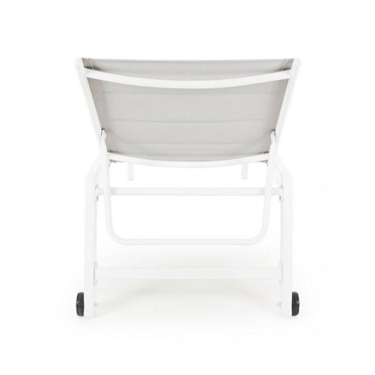 Lettino alto in alluminio con ruote Hilde bianco