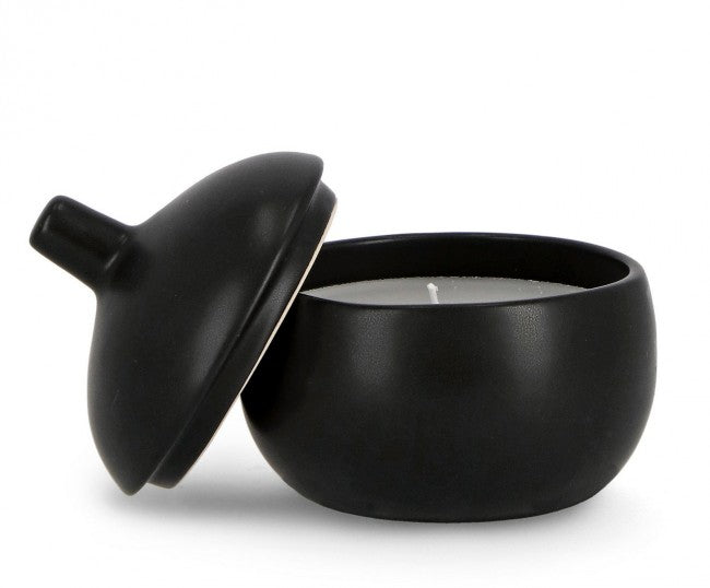 3x Coperchio canister nero D.14x14h in ceramica