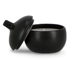 3x Coperchio canister nero D.14x14h in ceramica