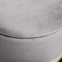 Set due pouf moderni apribili grigio nero oro