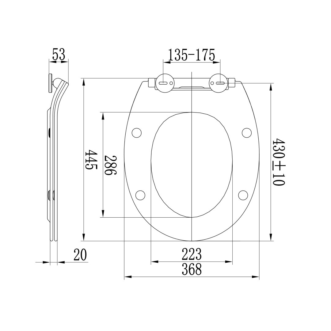 Copriwater universale soft close bianco