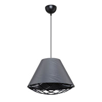 Lampada da soffitto Ayda ASZ1560 con paralume in tessuto antracite H70xL30