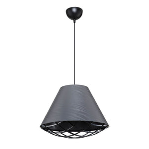 Lampada da soffitto Ayda ASZ1560 con paralume in tessuto antracite H70xL30