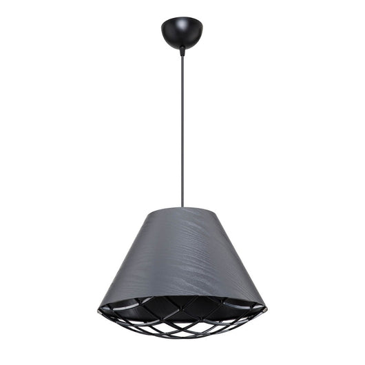 Lampada da soffitto Ayda ASZ1560 con paralume in tessuto antracite H70xL30