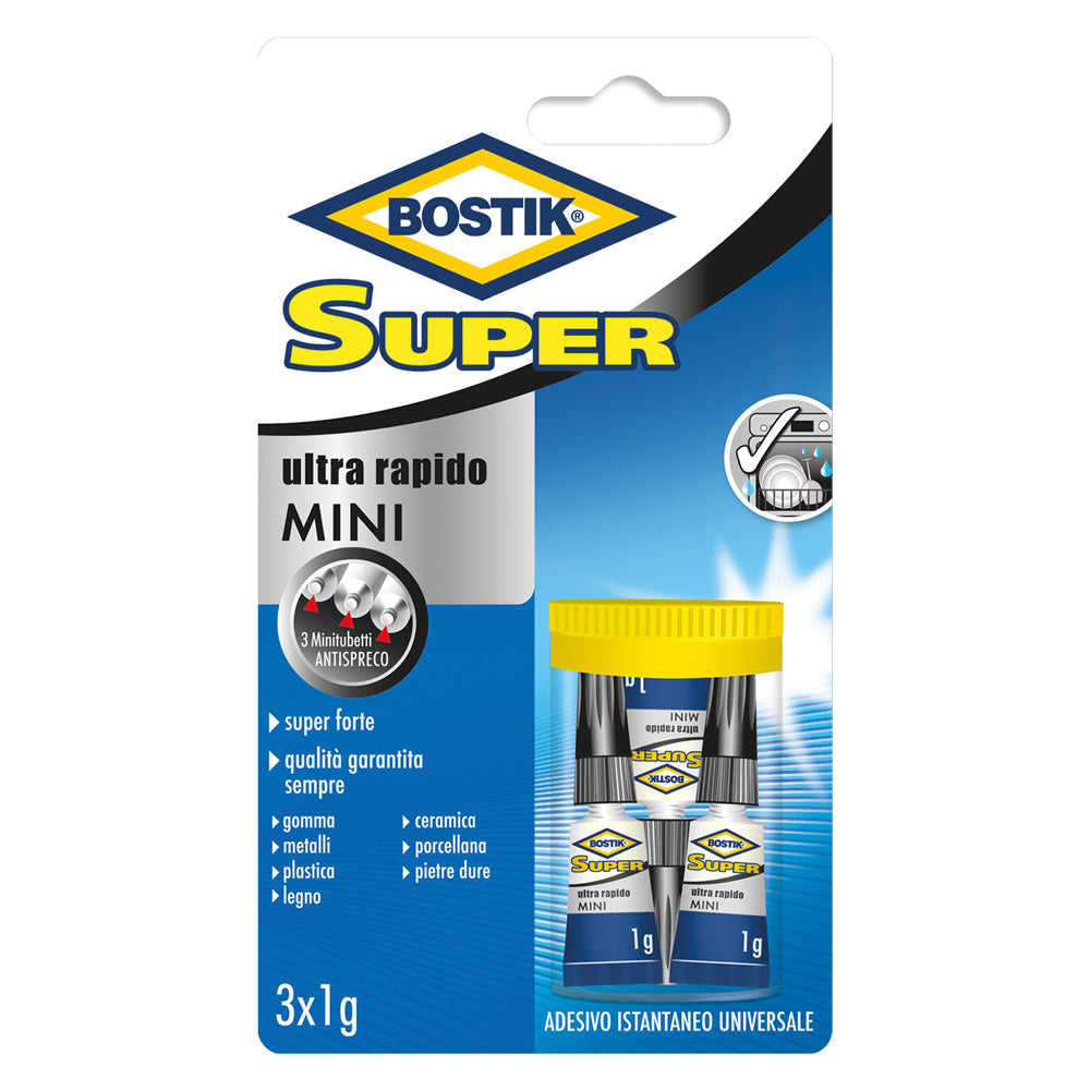 Adesivo istantaneo universale 3 pz x 1 gr.