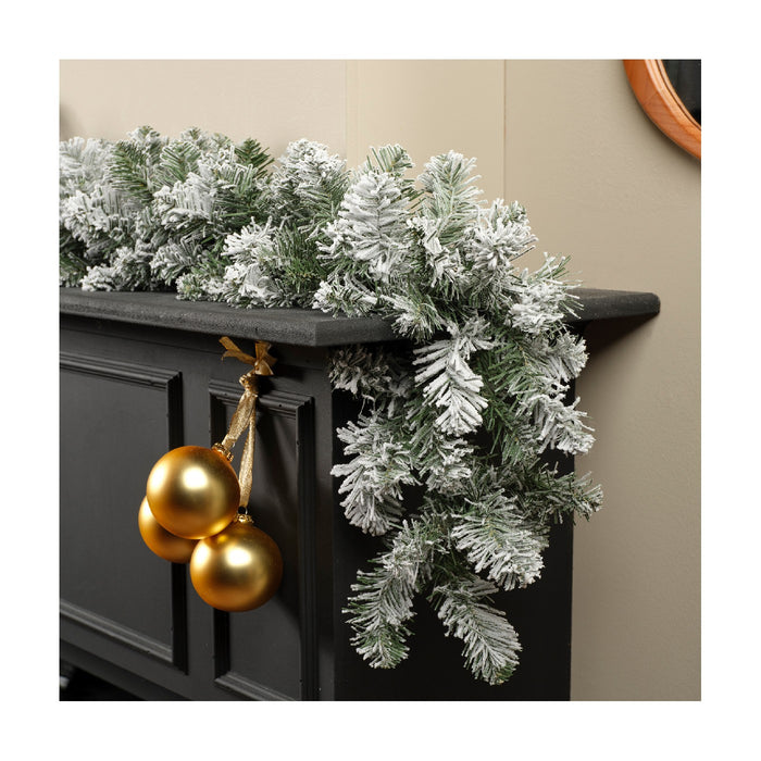 Ghirlanda Festone Imperial innevato D29x270cm