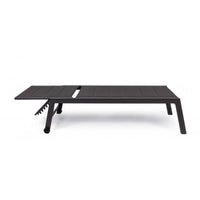 Lettino alto in alluminio  con ruote Hilde antracite 32h cm