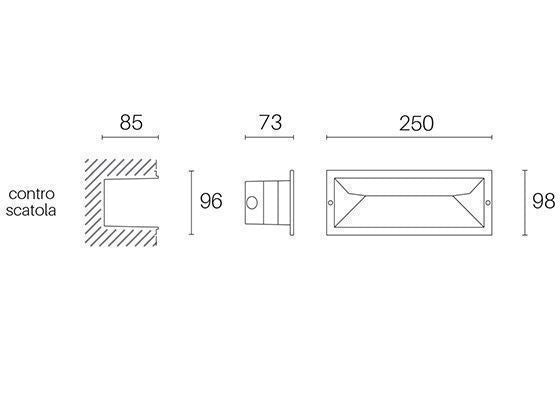 Incasso Chiuso 12W Led 4000K  linea mask  grafite