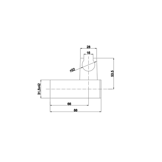 Supporto manopola doccia parete quadrato nero opaco