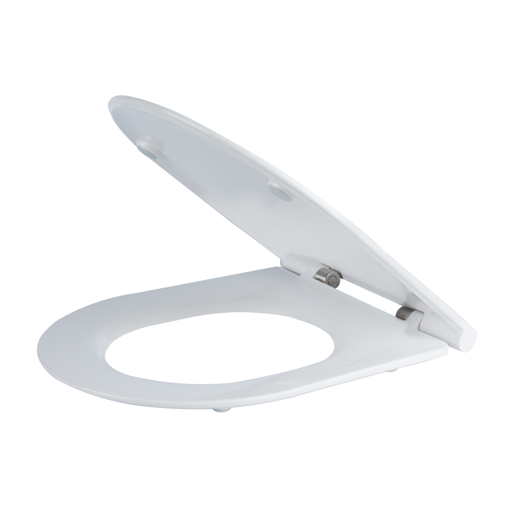 Copriwater forma D compatibile bianco lucido