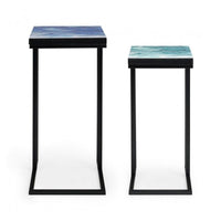 Set tavolini moderni arredo industrial pz 2