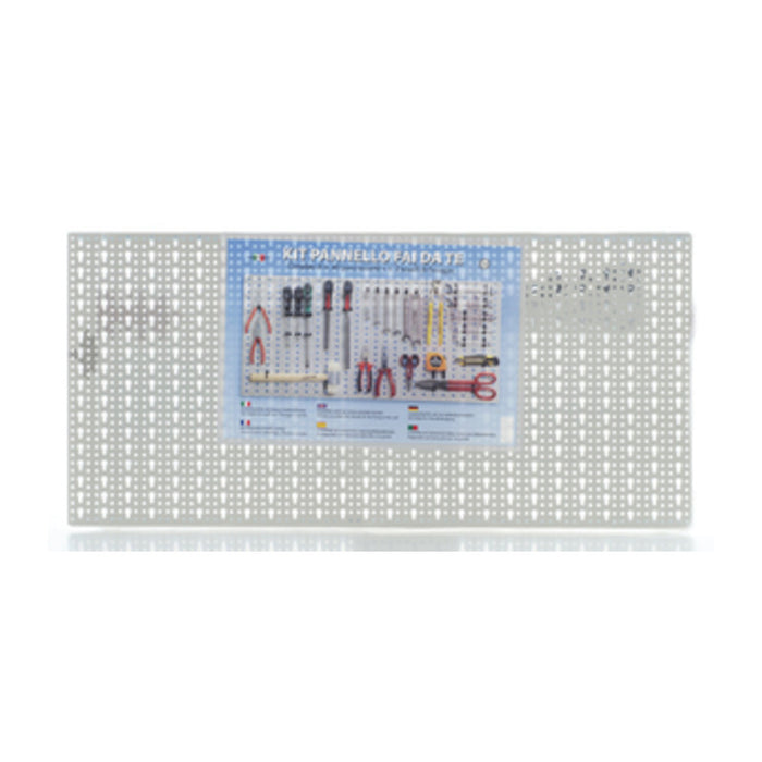 Pannello forato 98x46 cm con 40 ganci