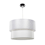 Lampada da soffitto Polo MDL2857 con paralume in tessuto bianco H25xL40