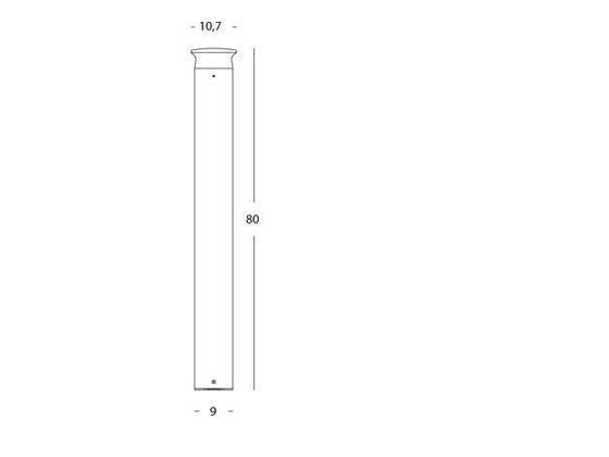 Lampada da esterno in alluminio pressofuso con diffusore opalino - 9W - 920 lumen - 4000°K grafite