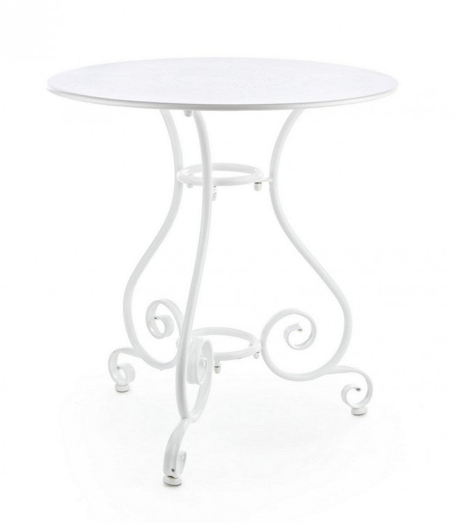 Tavolo Etienne bianco D.70 x 72h in metallo