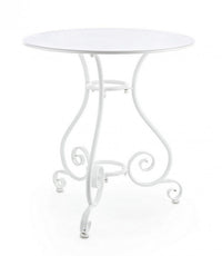Tavolo Etienne bianco D.70 x 72h in metallo
