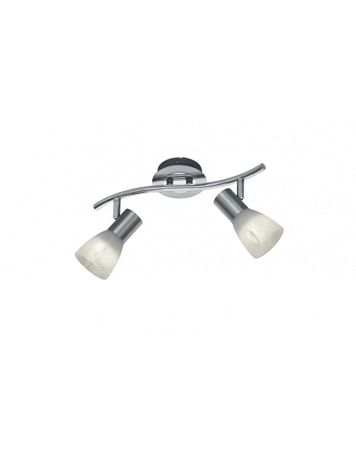Faretto da Soffitto 2 Spot E14 Orientabili Levisto Nichel Trio Lighting