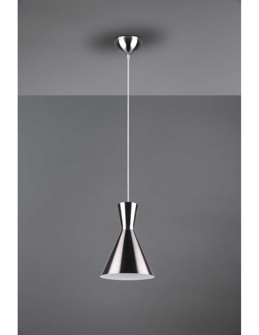 Sospensione Isola Enzo Doppio Cono Nichel Opaco Trio Lighting