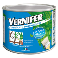 Vernice Antiruggine Base Acqua 'Vernifer' Ml. 500 - Verde Smer.Brillan.(4605)