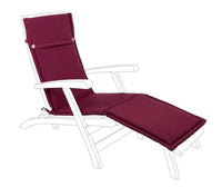 Cuscino lettino esterno in tessuto bordeaux Poly