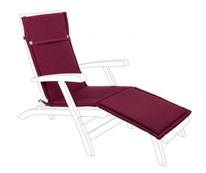 Cuscino lettino esterno in tessuto bordeaux Poly