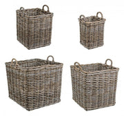 Cesto in fibre naturali 28x28x36h, 38x38x43h, 48x48x50h, 59x59x57h