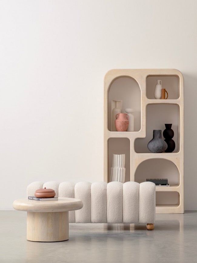 Tavolino naturale D.60 x 33 h in legno