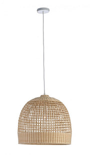 2x Lampadario naturale D.53x48.5h in fibre naturali
