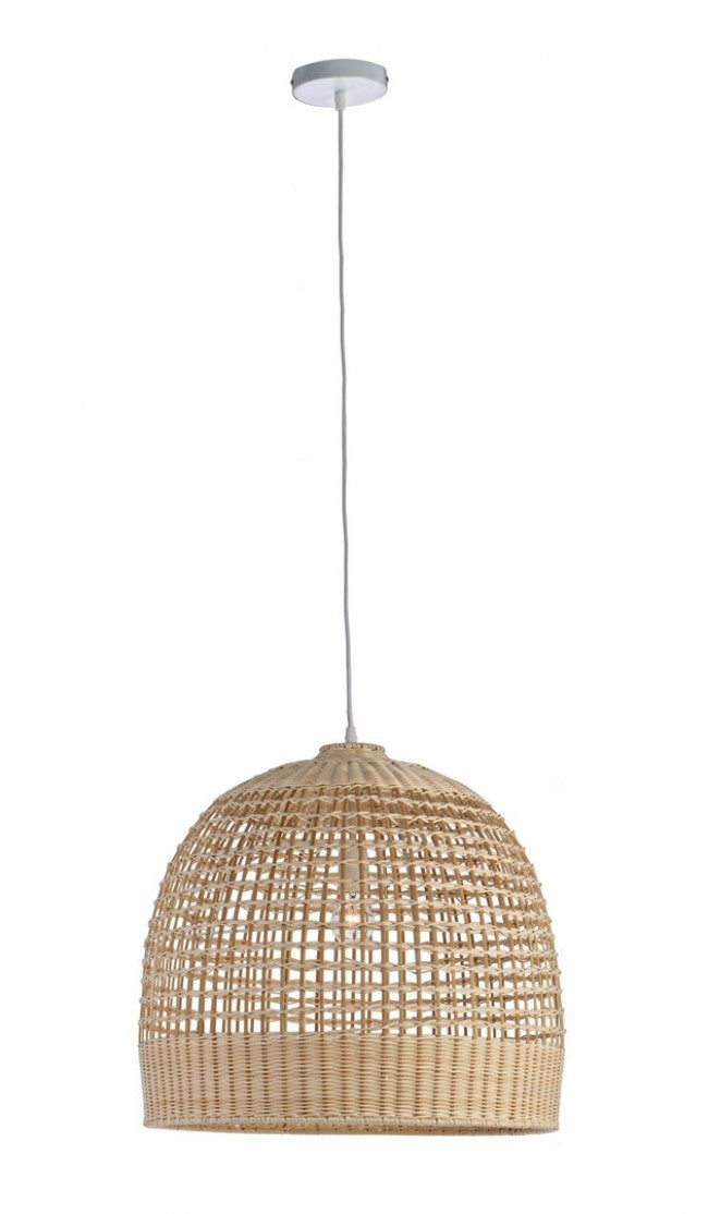 2x Lampadario naturale D.53x48.5h in fibre naturali