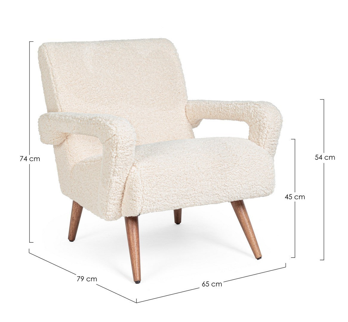 Poltrona vintage bianco Berna