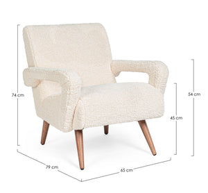 Poltrona vintage bianco Berna