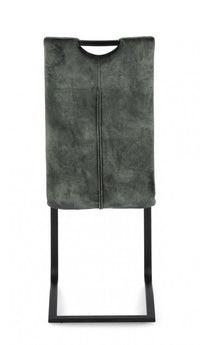 4x Sedia in velluto verde scuro 42x56x102