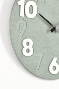 4x Orologio da parete salvia D.40x4,5h in legno