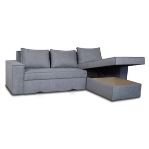 Divano angolare grigio cenere 250x180 cm