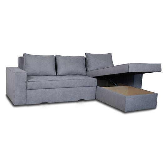 Divano angolare grigio cenere 250x180 cm