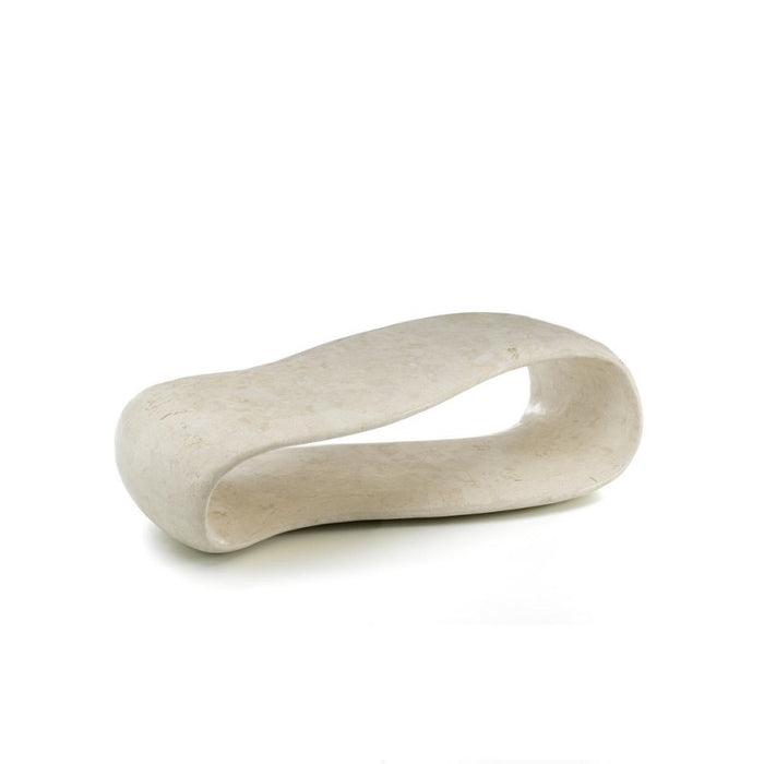 Tavolino moderno  pietra beige cm 123 x 60 x h 34