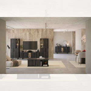 Madia 205x49x83 cm palissandro nero