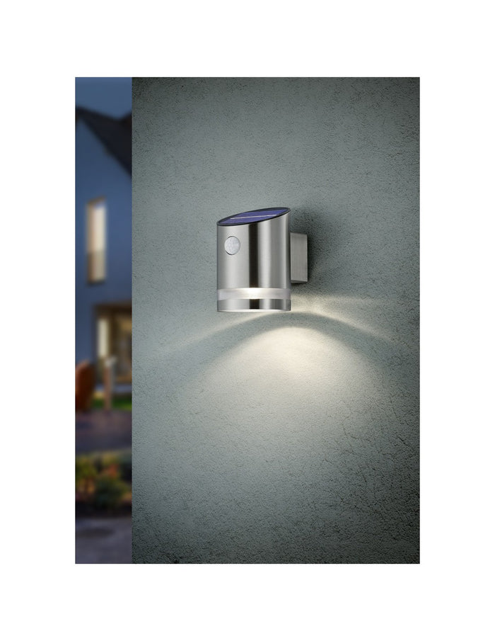 Applique Da Esterno Salta Led IP44 Nichel Con Sensore Di Movimento Trio Lighting