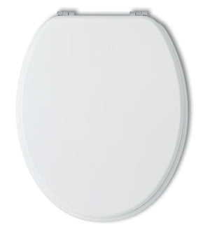 Sedile wc universale bianco in legno laccato