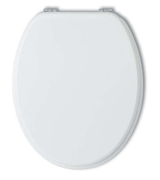 Sedile wc universale bianco in legno laccato