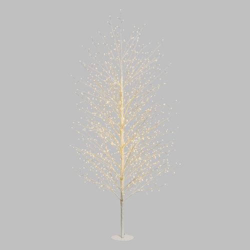 Albero rami bianco 110x200 cm con led