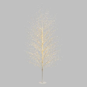 Albero rami bianco 110x200 cm con led