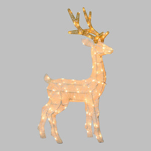 Renna 3D H85 cm testa destra 120 LED Traditional IP44 timer